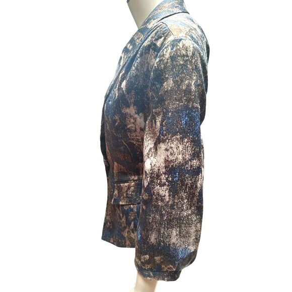 Vintage Abstract Print Womens Blazer Jacket 3/4 Sleeve size Small - Picture 5 of 12